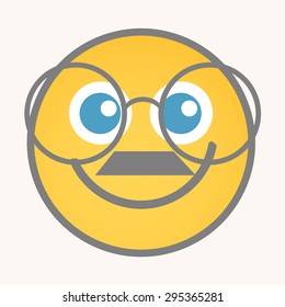 Bookworm - Cartoon Smiley Vector Face