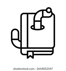 Elemento De Ícone De Bookworm Para Design