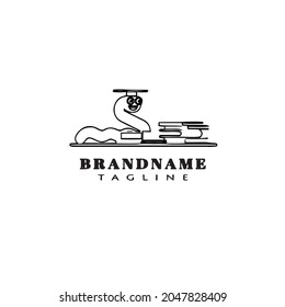 logo de la lumbrera de marcadores caricatura plantilla de diseño negro vector aislado moderno