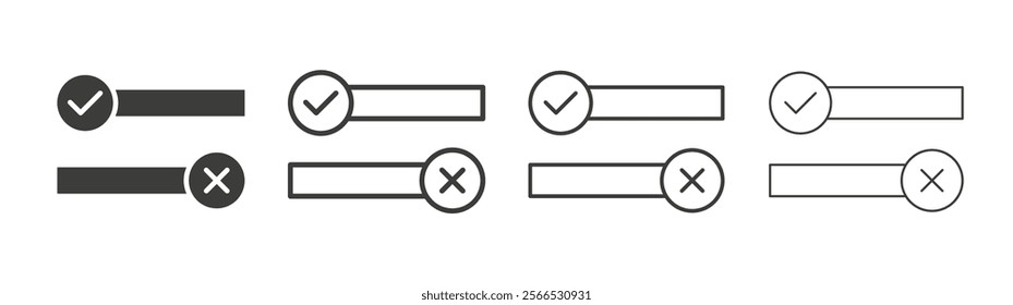 Boolean icon collection for website design, app, UI design.