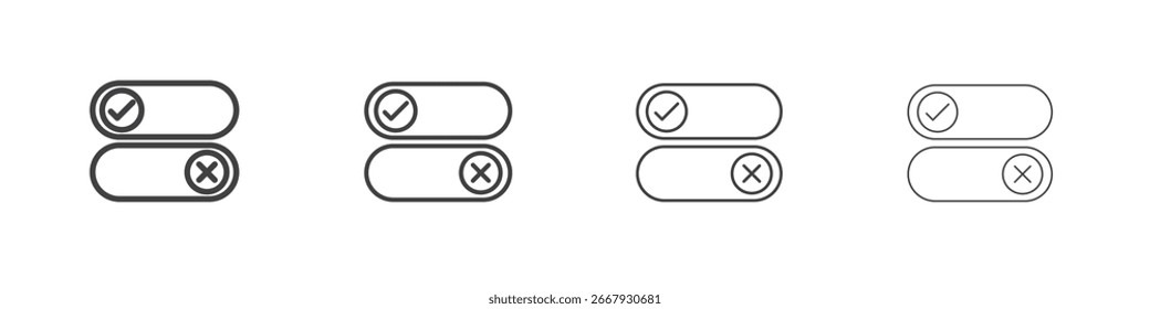 Boolean icon concept outline symbol design.