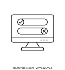 Boolean icon design, isolated on white background, vector illustration