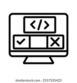 Boolean icon line vector illustration on white background.