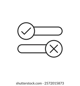Boolean icon in liner stroke style