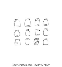 Boolle big set honey vector illustration