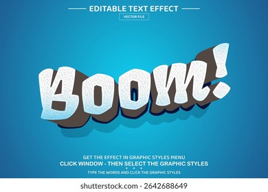 Modelo de efeito de texto editável em 3D de explosão