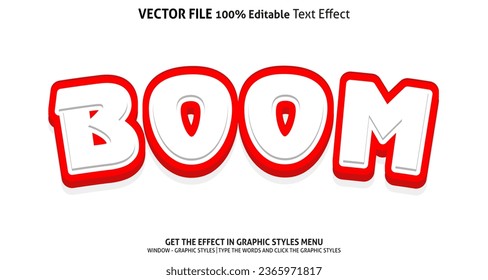 Boom 3d text effect and editable text effect