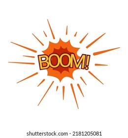 Boom bang. Comic-Sprachblase. Cartoon-Stil. Vektorgrafik