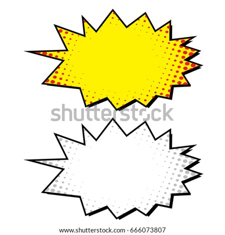 Boom Blank Template Comic Text Speech Stock Vector (Royalty Free ...