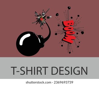boom bomb comic type new t-shirt design for all
