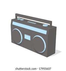 boom box (gray & blue object series)