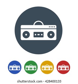 Boom box Icon Isolated on White Background.vector illustration icon