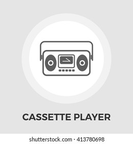 Boom box icon vector. Flat icon isolated on the white background. Editable EPS file. Vector illustration.