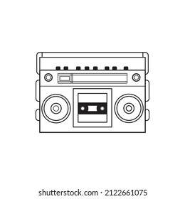 Boom boxes simple vector art illustration