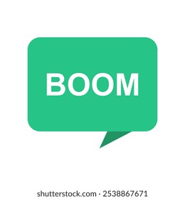 Boom bubble illustrated on white background
