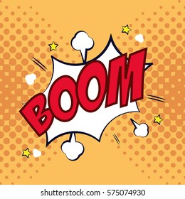 boom bubble speech pop art design