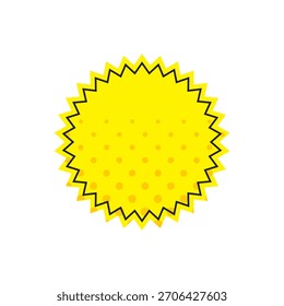 Bolha de explosão falando design amarelo