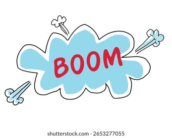 Boom Blase Vektor Cartoon illustration.eps