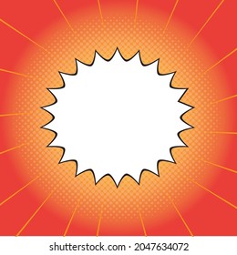 Boom, cartoon explosion. Comic book vector illustration
