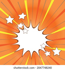 Boom, cartoon explosion. Comic book vector illustration 