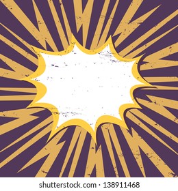 Boom comic book explosion, vector illustration