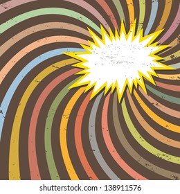 Boom comic book explosion, vector illustration