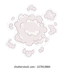 Boom comic book explosion, vector illustration