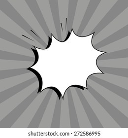 Boom. Comic book explosion.hand draw vector illustration