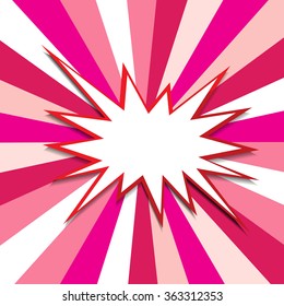Boom. Comic book explosion.hand draw vector illustration