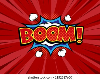 Boom Comic Book Speech Bubble Loud Stock Vector (Royalty Free ...