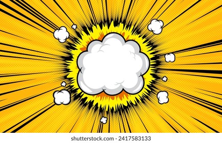 Boom Comic cartoon background design	
