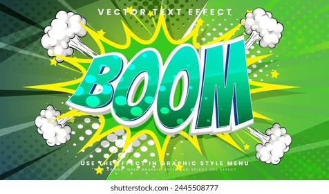 Boom Comic Cartoon Stil Pop Art editierbare Texteffekt Vorlage