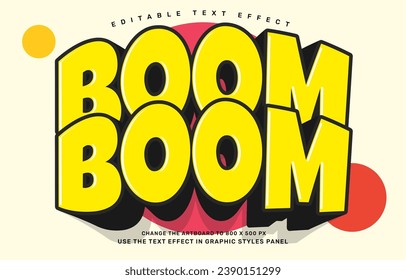 Boom Comic editable text effect template