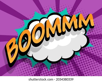 ilustración vectorial de fondo de arte pop cómico boom