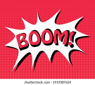 Boom comic pop art text