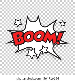 Boom comic sound effects. Sound bubble speech with word and comic cartoon expression sounds vector illustration.