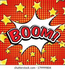 Boom Comic Speech Bubble Stock Vector (Royalty Free) 179999804 ...