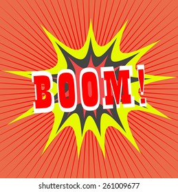 Boom Comic Speech Bubble Stock Vector (Royalty Free) 261009677 ...