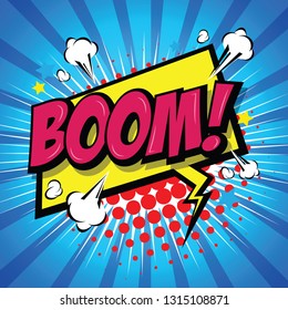 Boom! Comic Speech Bubble, Cartoon. art and illustration vector file.