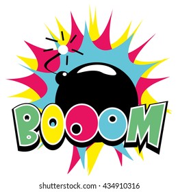Boom! - Comic Speech Bubble, Cartoon