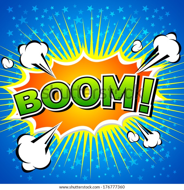 Boom Comic Speech Bubble Cartoon Stock Vector (Royalty Free) 176777360 ...