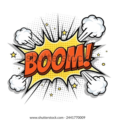 Boom comic speech bubble text 