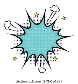 Boom Comic Speech Bubbles Vector Template