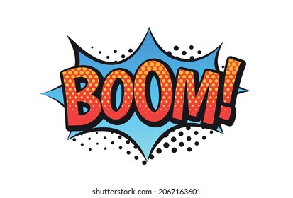 Boom comic style word isolated on transparent background 
