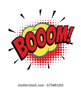 boom comic word. Pop art retro vector illustration