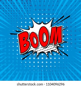 Boom comic wording in pop art style 