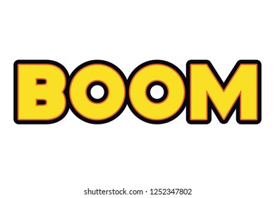 boom comic words isolated icon