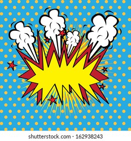boom comics icon over dotted background vector illustration   