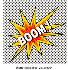 Boom comics icon over gray background. Vector illustration