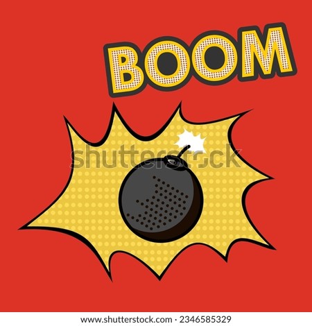 Boom design logo template illustration